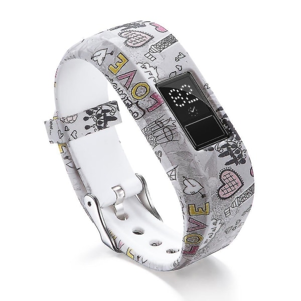Pehmeä silikonihihna Garmin Vivofit Jr/jr2 Junior Activi -kellolle, harmaa