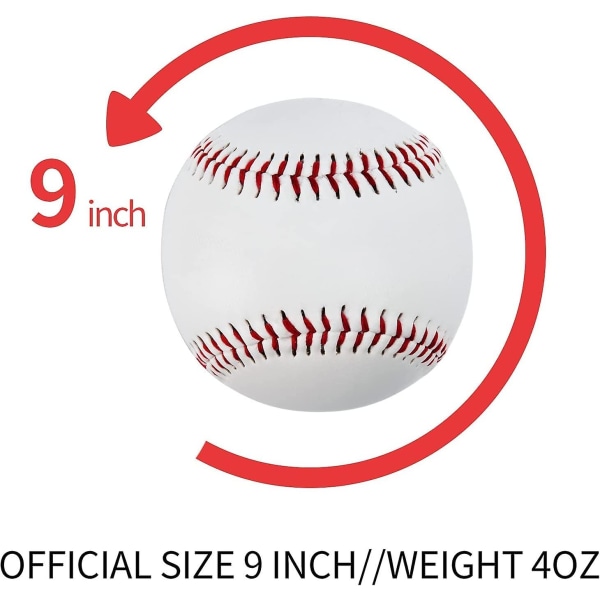9 tum äkta läder Baseboll Tävlingsklass Träning Baseboll Äkta Läder Träningsboll Pitching Batting Träning