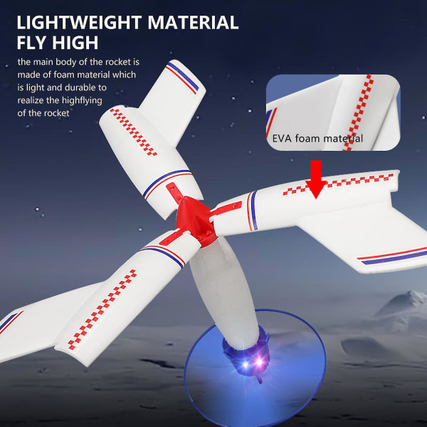 Elektrisk Rumraket-Lansering Legetøj Interessant Flyvende Legetøj Med Lys Til Børn Udendørs Legetøj
