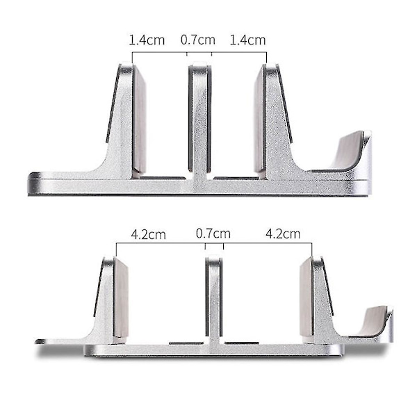Justerbar bærbar computerstativ i aluminiumlegering med 2,5 slots og en halv beslag til bærbar computer