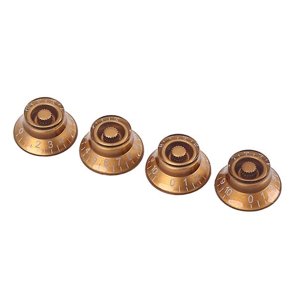 4 st Runda Gitarrknappar Volym Tonkontrollknappar Rotationsknappar Epiphone Stil Elektrisk Gitarrdelar Ersättning Gd28 (Guld)