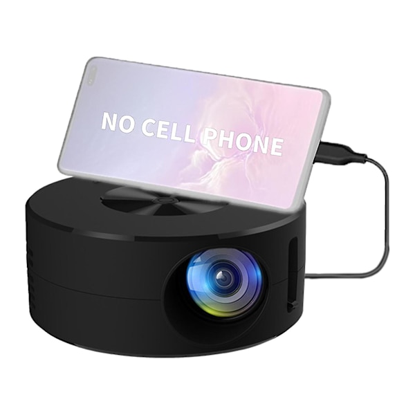 Yt200 LED 1080p HD Hjemmeprojektor Mini Bærbar Barnemobiltelefon Projeksjon