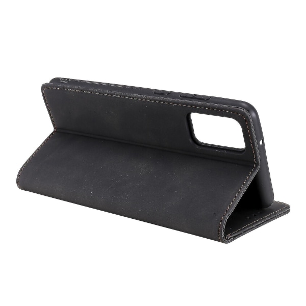 Xiaomi Mi 11i Etui Magnetisk Lukning Pung Bog Flip Folio Stativ Vis Læder Cover Stødsikkert - Sort