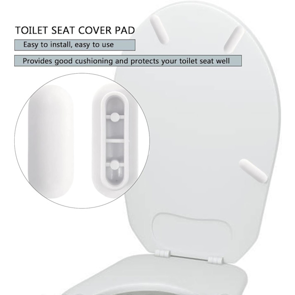 Toilet WC Sædebuffer Sæt, Toilet Sæde Stødabsorberende Bumpers Pakning Toilet Sæde Buffer Sæt Pakning Toilet Sæde Buffer Sæt
