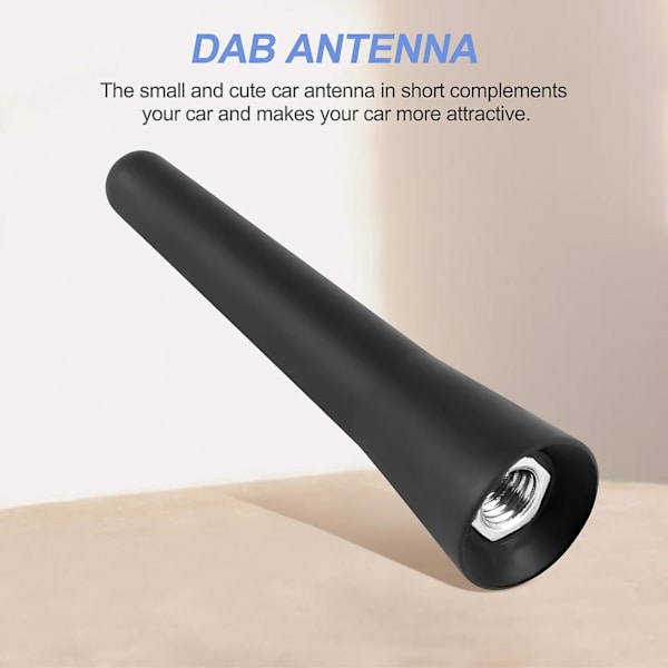Bilantenne FM DAB Takantenne Bil 6,5 cm Mini Bilradioantenne Kort Med Sterk FM / AM / DAB Mottak Funksjon