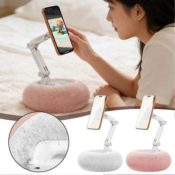 Blød Pude Telefon Tablet Holder Stativ Til Seng Video Læsning iPad K8P6 Pink 1pcs
