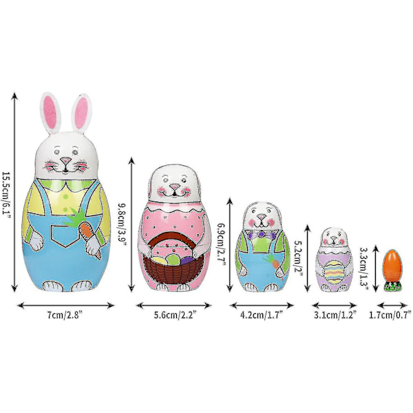 Nesting Dolls Russisk Matryoshka Tre Stacking Nested Dog Set