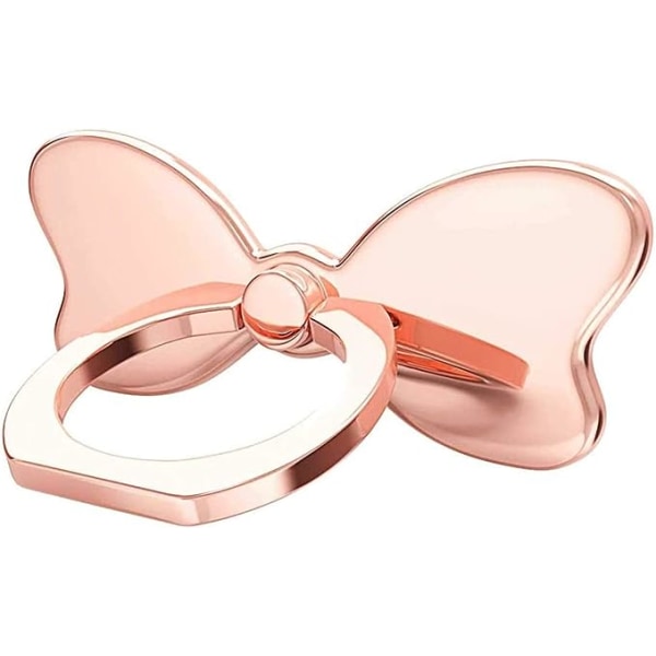 Metal Butterfly Ring Holder for mobiltelefon, Finger Ring Stabilitets Holder Ryggstativ Bilfeste Krok Kickstand Kompatibel med alle smarttelefon Cute Access