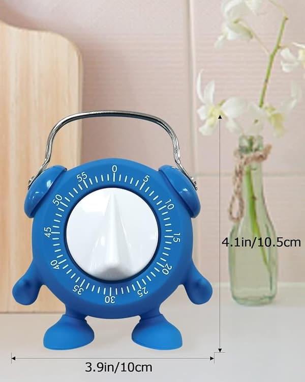 Kök Mekanisk Timer, 60 Minuter Nedräkning Matlagning Undervisning Mekanisk Äggtimer Uppvindning Söt Timeout Timer för Barn Ingen Batteri