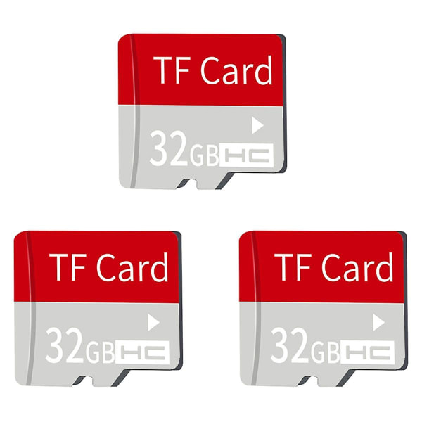 3x Tf-kort 32gb 12m-80m Tf-minneskort för kamera Sport Dv-körning Inspelare Högtalare Tf-minneskort