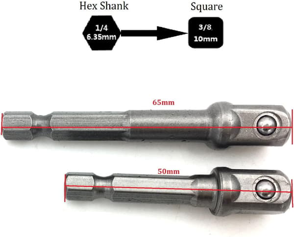 8 stk. Power Hand Tools Sokkel Adapter sæt, Mødrenøgle Power Drills Impact Socket Bit Hex Adapter Forlængelsessæt Sokkel Nøgle Adapter Sæt 1/4\" 3/8\" 1/2\"
