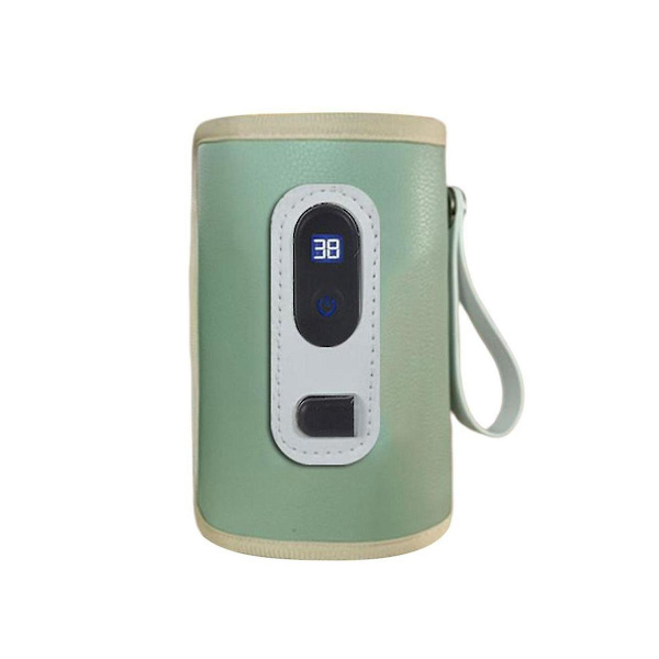USB Melk- og Vannvarmer Reisevogn Isolerende Veske Digitalt Display Baby Ammeflaskevarmer For Utendørs Vintergrønn