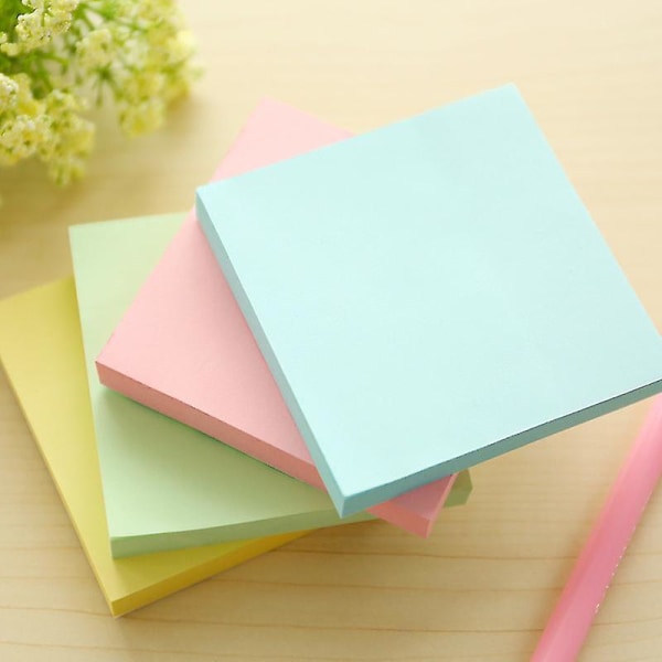 (12-pack) Post-it-lappar 7,6x 7,6 cm, pastellfärgade superklibbiga klisterlappar, 100 ark/block