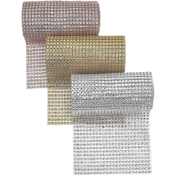 3 färger 24 rader plastnät strassband strass trimning