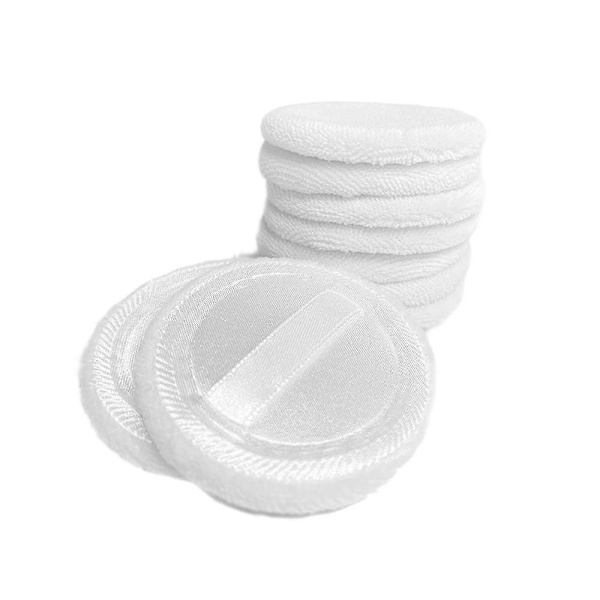 10-pack Powder Puff Bomull Kosmetisk Powder Makeup Puffs Pads Makeup med band Ansiktspulver Puffar för lös och foundation