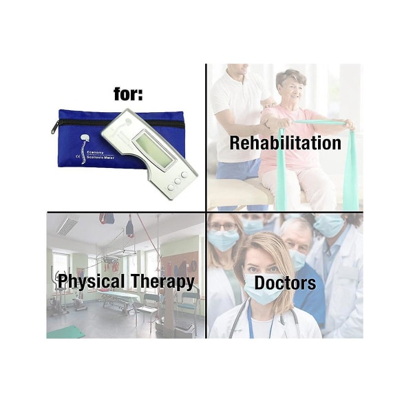 Elektronisk skoliosevægt, lommeskoliometer-måleanordning til rygskoliosediagnose Portab