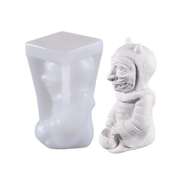 Skelet Zombie Lys UV Krystal Harpiksform Aromaterapi Gips Silikoneform Devil ghost