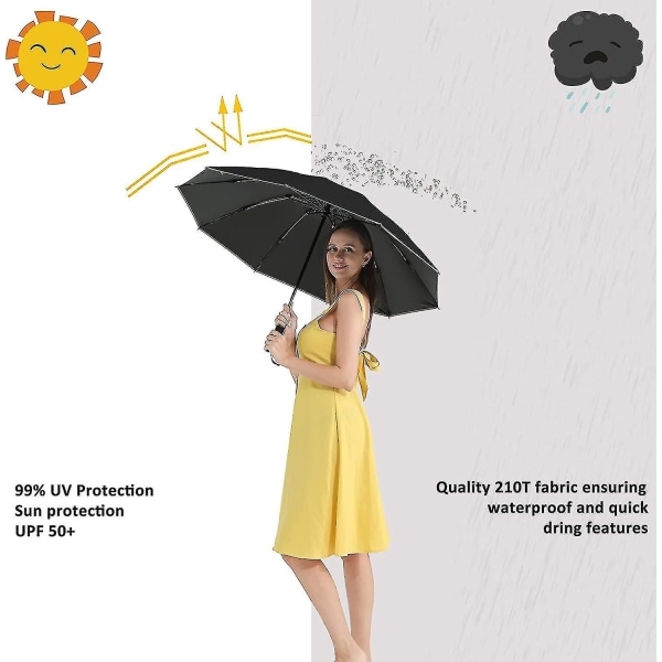 Liangnv Uv Umbrella Protection Sun Compact Windproof Reverse Umbrellas For Rain-automatic Folding In