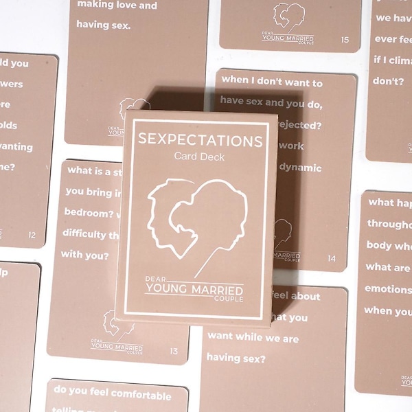 Sexpectations Kortlek - Konversationsstartare för Par - Många Frågor om Intimitet, Äktenskap, Road Trip, Kortspel, Kommunikation i Relationer