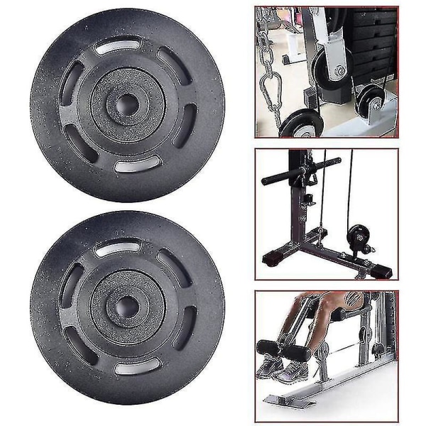 5 stk. Universal Leje Remskive Fitness Udstyr Del Diameter 90mm Bredde 22.5mm/25mm Slidstærk Remskive Udskiftningsdele Til