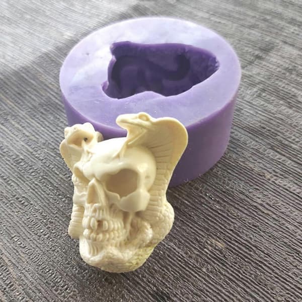 Hornkranie 3D Lys Sæbeform DIY Lys Epoxy Form Håndlavede Lys Aroma Voks Sæbeforme til Dekoration