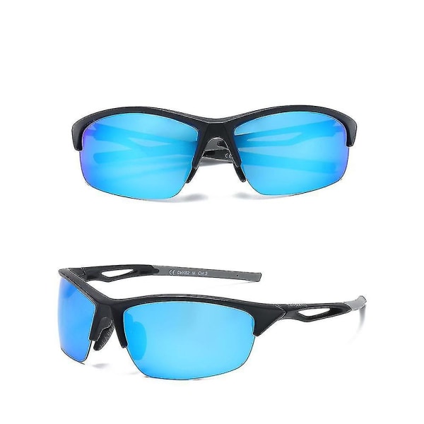 Unisex modesolglasögon Halvbåglös sportomslag med Hd Vision-linssolglasögon Körskydd