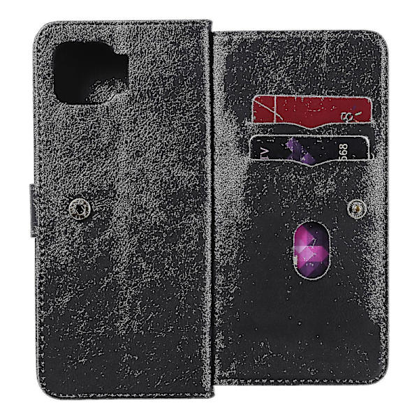 Motorola Moto G 5g Plus Etui Retro Læderpung Flip Magnetisk Dæksel 10 Kortlommer - Sort