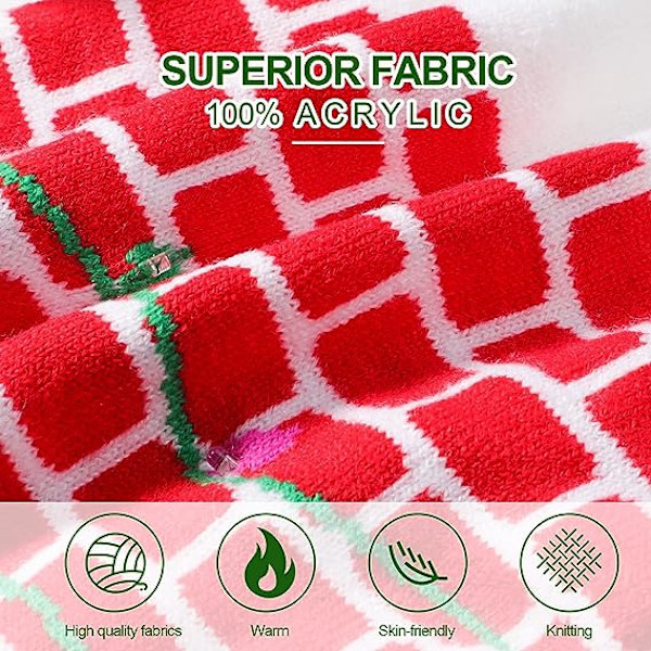 LED Lysende Hat Beanie Strikket Hue, Farverige LED Julebeanie