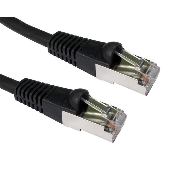 10m Cat6a *600mhz* Nettverkskabel Svart - Profesjonell standard Ethernet-ledning - Lszh - Sstp - Ftp - 10gbase-t (10 Gigabit-støtte)