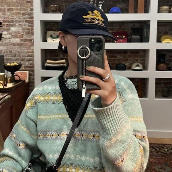 Unisex Justerbar Baseballcaps, Marineblå Navy blue
