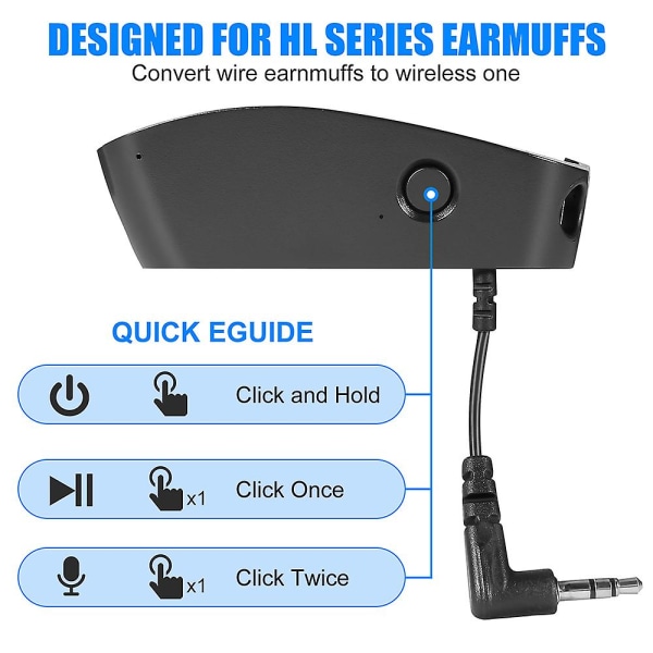 Adapter Design For Howard Leight For Shooting Earmuffs Convert Wire Headphone To Wireless One For Hunting