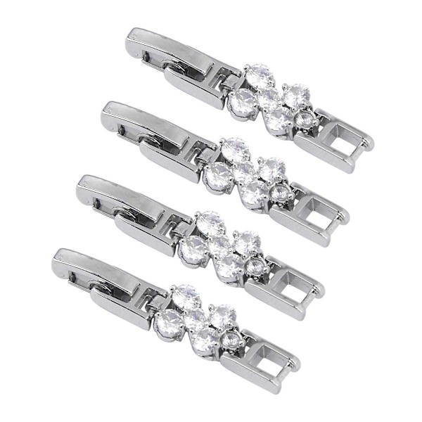 4 st Armbandsförlängare för Kvinnor Blanka Zirkon Koppar Smyckestillverkning Spänne DIY