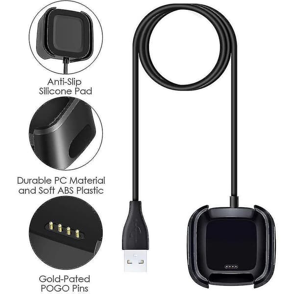 Lader kompatibel med Fitbit Versa, Versa Lite og Special Edition