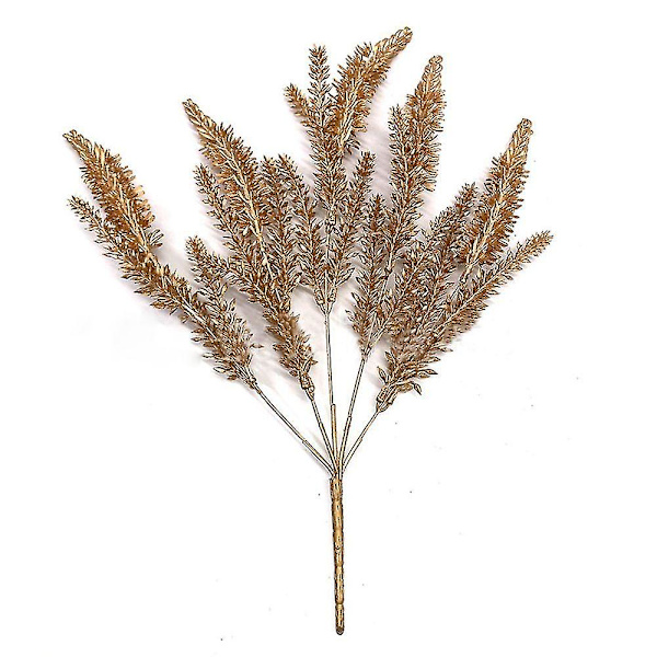 Gyllene silver konstgjorda blommor heminredning bukett falska växter jul