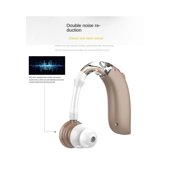 Genopladeligt høreapparat Øreapparat Høreapparater Super ørelydsforstærker Justerbar lydhøreforstærker, EU-stik