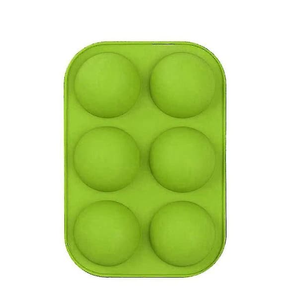 Sorte 2 stk. 6 Huller Silikonforme Bage Halvcirkel Bageform DIY Håndværk Kage Muffin Z24402