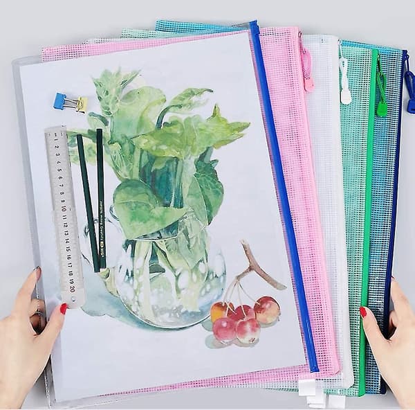 A3 Dokumentmapp Filer Zip-påsar Plastplånböcker Mapp (a3-10st)