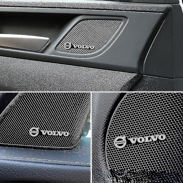 4 st bilstereo klistermärken för Volvo bilklistermärken ljudklistermärken interiör små klistermärken dekorativa klistermärken