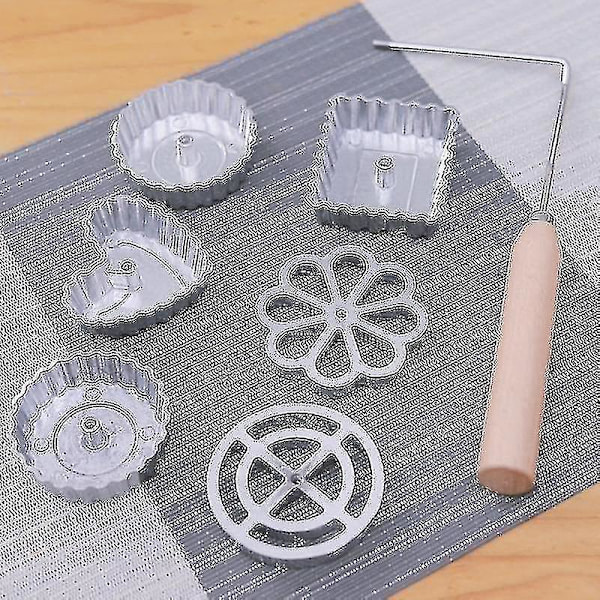 Aluminium Rosettjärn Timbalformar Våffelformar Funnel Cake Ring Maker Kakform Bunuelosform Köksredskap -zmd(
