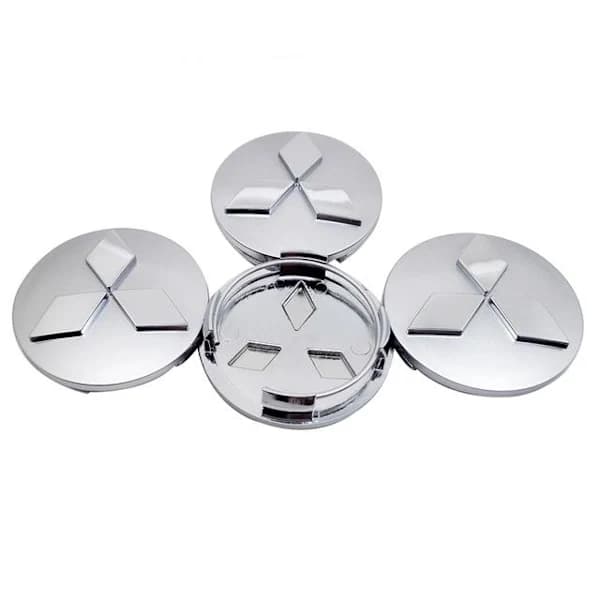 Mit05 - 60MM 1-pack Navkapsel Mitsubishi Silver One Size
