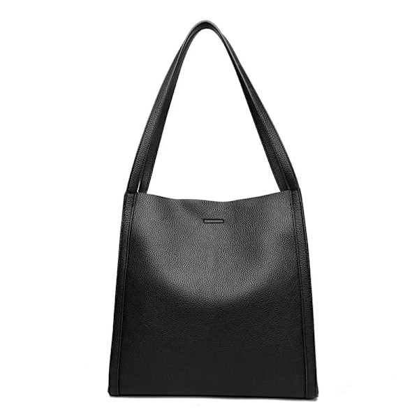 2023 Ny Trend Blødt Læder Dame Skuldertaske Luksus Designer Enkel Stor Tote Taske Negro 30x31x10