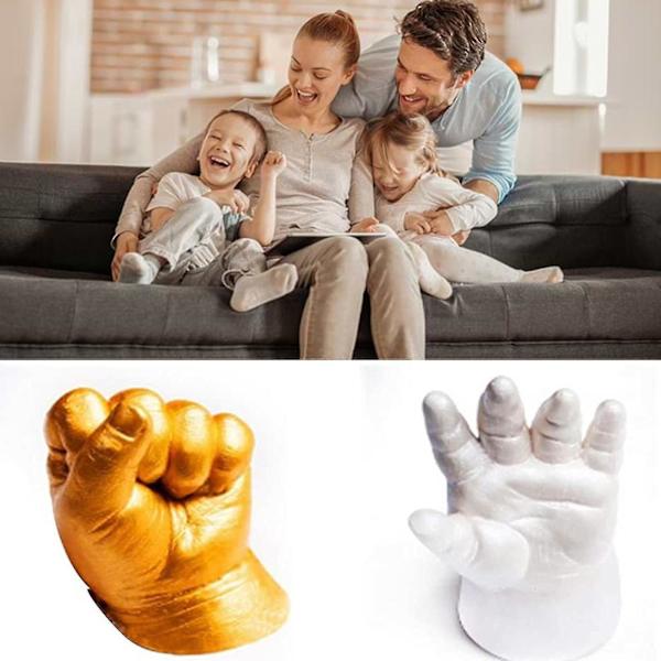 Baby-Håndaftrykssæt - Gipsaftrykssæt til Babyhænder og -fødder - Perfekt til Første Fødselsdag, Jul osv.