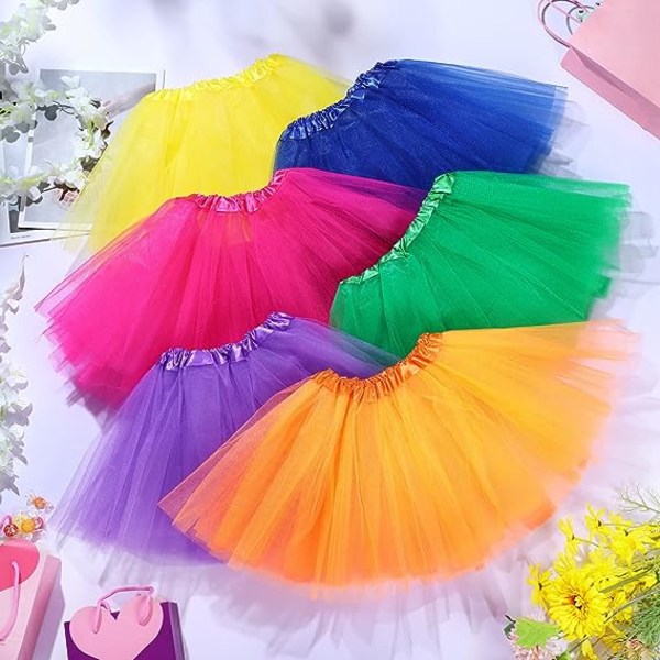 9 stk. Pige Ballet Tutu Tykkelse Toddler Tutu Regnbue Tutu Prinsesse Tutu Kjole Tutu Fødselsdagsfest Halloween Kostume