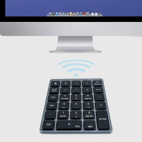 N970 Trådløst Bluetooth Numerisk Tastatur Med Usb Hub Dual Modes Flere funktionstaster Mini Numerisk tastatur til AC