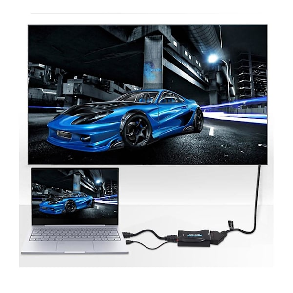 HDMI till SCART-omvandlare, stödjer 1080p HD-video, med europeisk standardströmadapter