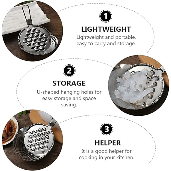 2 kpl Papupuurosskrapaa Stainless Steel Spaetzle-valmistaja Spaetzle-nuudeli Gyozanvalmistaja Juusto- ja Voitehurastin Keittiövälineet