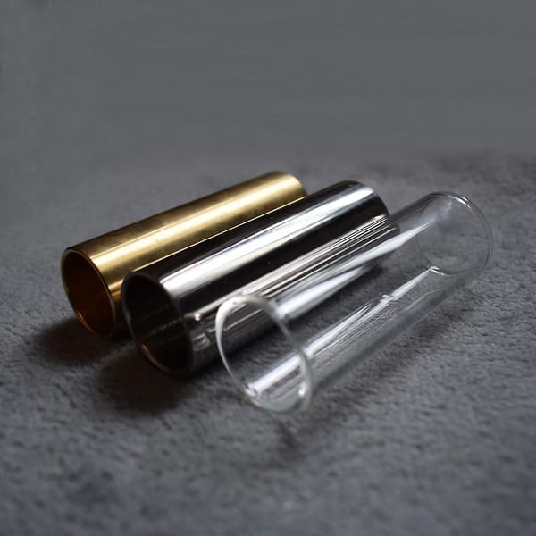 Gitarr Slide 1 Glass Slide, 1 Steel Slide Och 1 Mässing Gitarr Slide, 6 St Gitarrplektrum Och 4 Finger