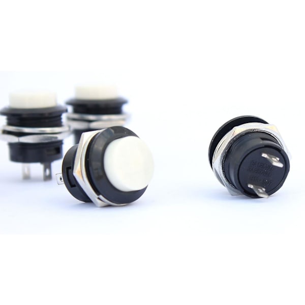 SPST Rund Momentær Toggle Trykknappbryter - 5 x AC 6A/125V 3A/250V