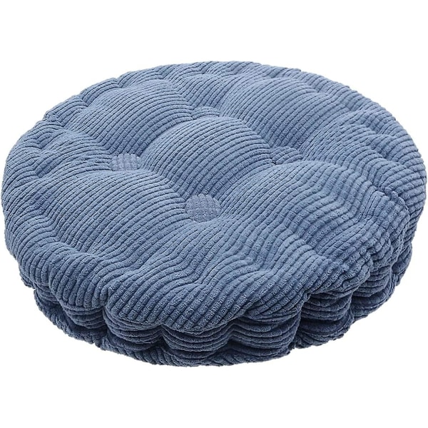 Pyöreä tyynytuolipehmuste Paksuuntunut Tatami-tyyny Sisä- ja ulkokäyttöön, sininen-40cm