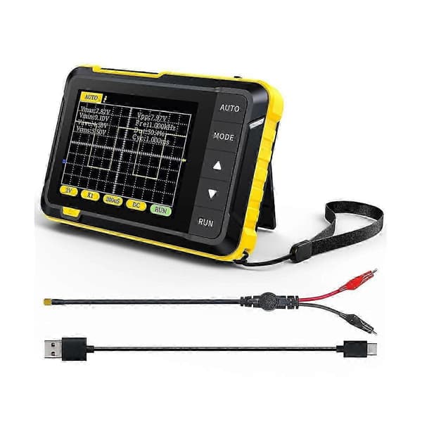 DSO152 Oscilloscope: 2.8\" TFT, 2.5MS/s Sampling, 200KHz Båndbredde, Auto/Normal/Enkelt Utløser